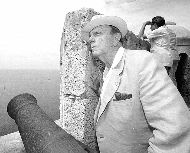 Manuel Fraga Iribarne en el Castillo del Morro en La Habana